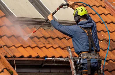 Démoussage et hydrofuge de toiture à Brugnens